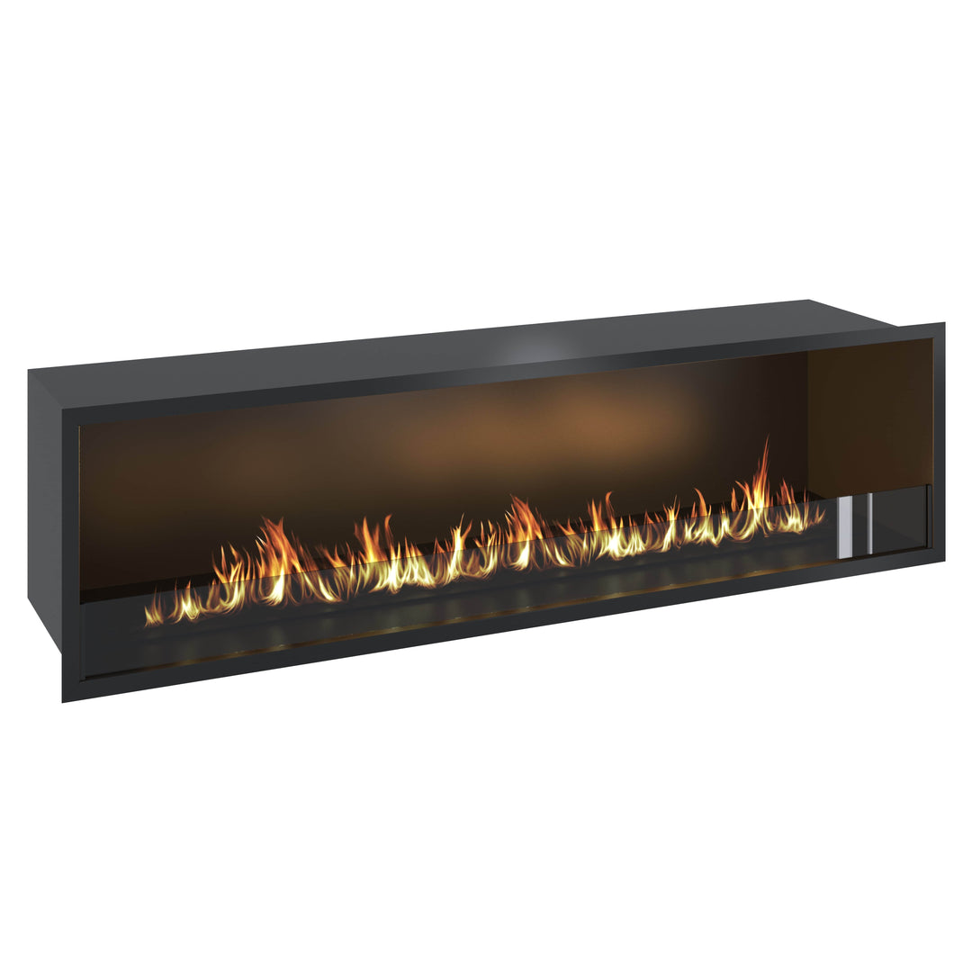 Bioethanol Einbau Kamin Ofen SELECTED 200cm Ethanol Einbaukamin von Wild Flame Seitlich