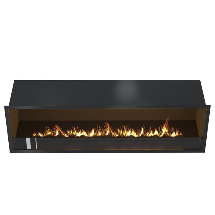 Bioethanol Einbau Kamin Ofen SELECTED 160cm Ethanol Einbaukamin von Wild Flame Frontal