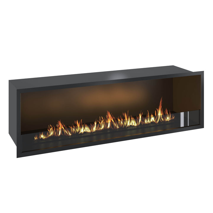 Bioethanol Einbau Kamin Ofen SELECTED 160cm Ethanol Einbaukamin von Wild Flame Seitlich