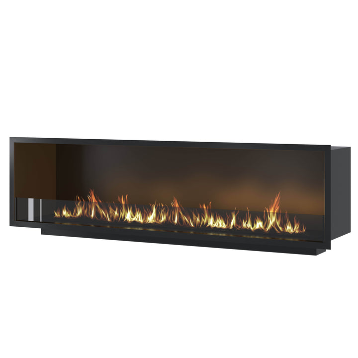 Bioethanol Einbau Kamin Ofen SELECTED 200cm Ethanol Einbaukamin von Wild Flame mit Glas