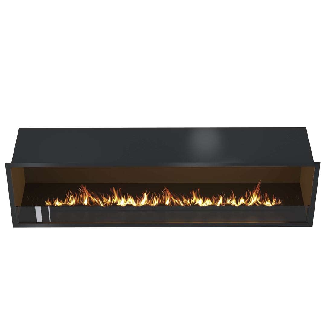 Bioethanol Einbau Kamin Ofen SELECTED 200cm Ethanol Einbaukamin von Wild Flame Frontal