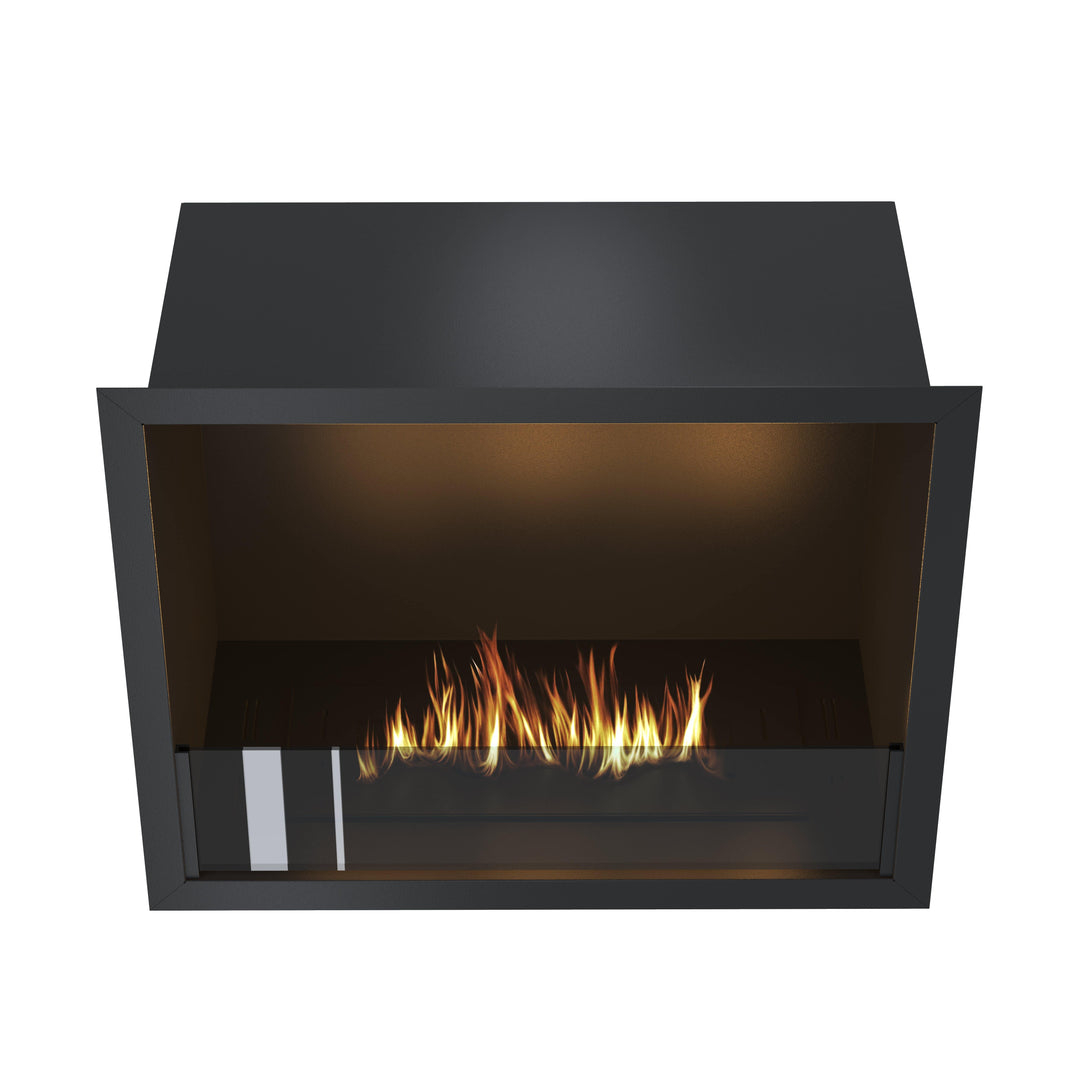 Bioethanol Einbau Kamin Ofen SELECTED 50cm Ethanol Einbaukamin von Wild Flame Frontal