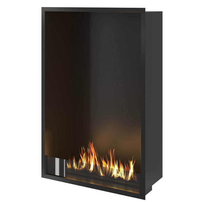 Bioethanol Einbau Kamin Einbaukamin Ofen SELECTED XXL Vertikal 80x120x35cm mit Glas von Wild Flame