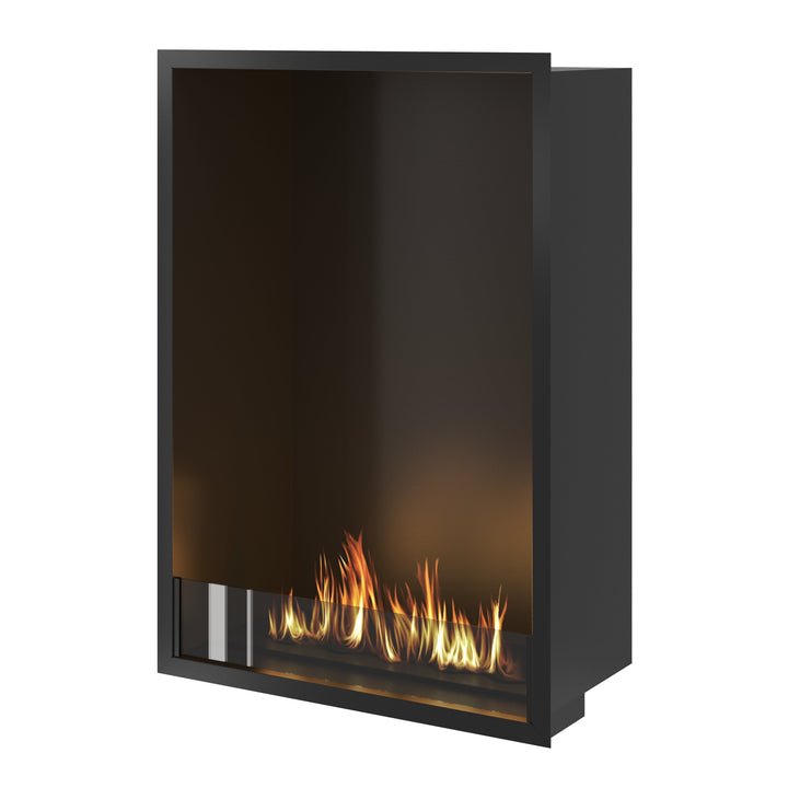 Bioethanol Einbau Kamin Einbaukamin Ofen Vertikal SELECTED XL 70x100x35cm mit Glas von Wild Flame