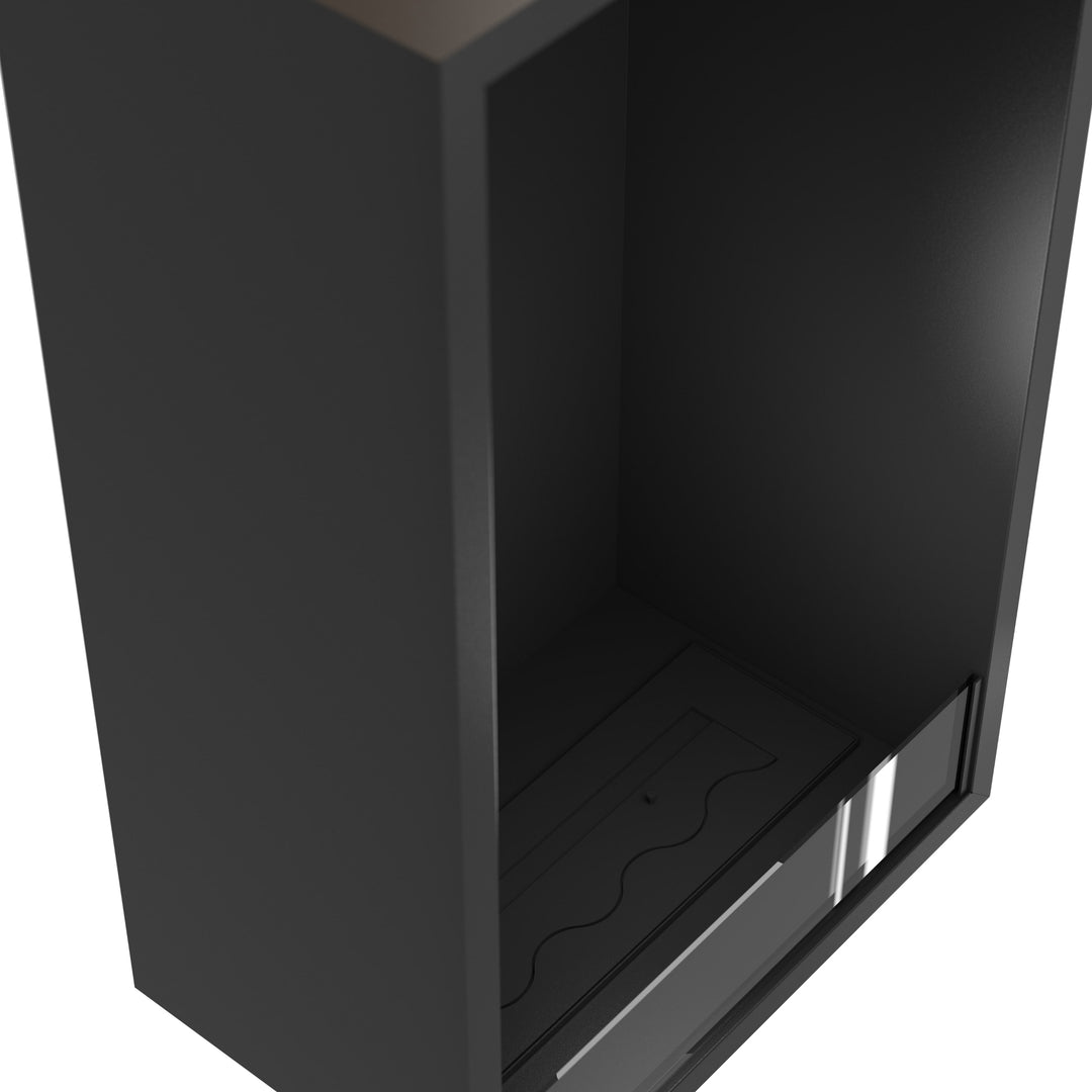 Detailaufnahme Bioethanol Einbau Kamin Einbaukamin Ofen SELECTED Vertikal von Wild Flame