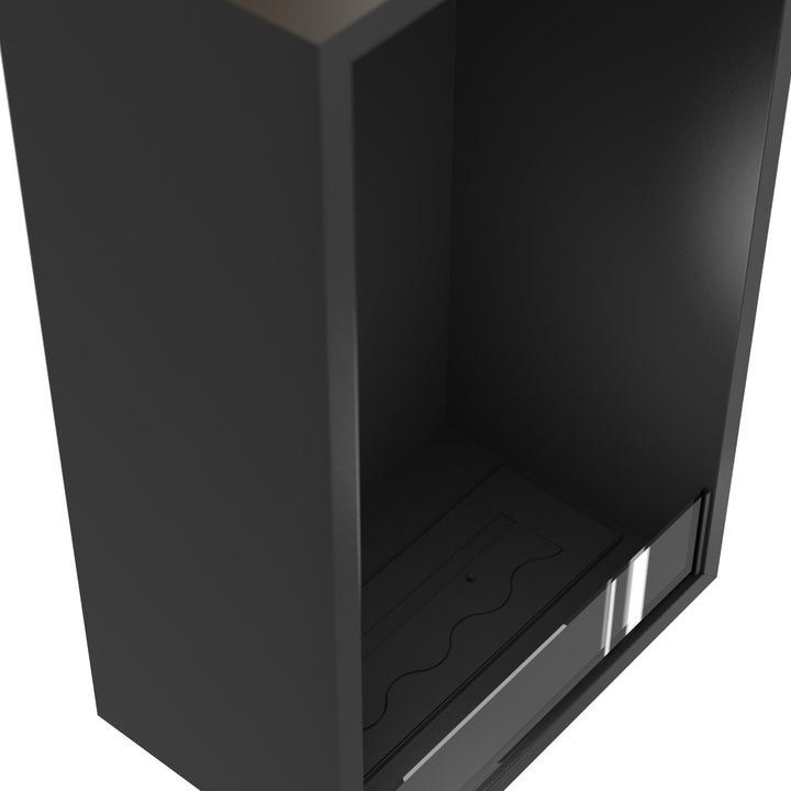 Detailaufnahme Bioethanol Einbau Kamin Einbaukamin Ofen SELECTED Vertikal von Wild Flame